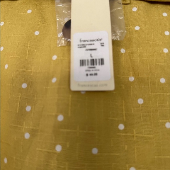 Francesca's Collections Mustard Polka Dot Mini Skirt - Picture 4 of 7